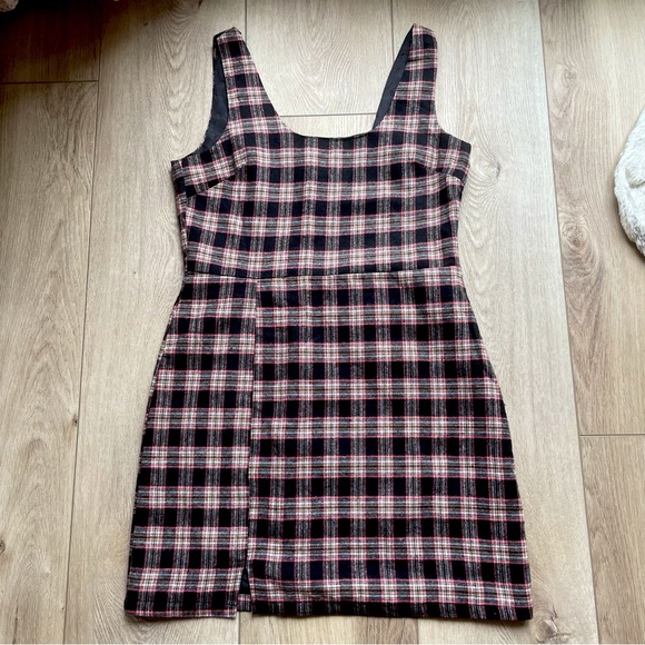 Pink & Black Plaid Dress - Picture 1 of 3